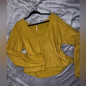 Free People sweater in mustard